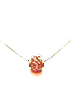 
              Gold plumeria pendant  with chain
            