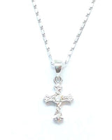 
              Gold cross diamond pendant with chain
            