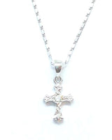 
              Gold cross diamond pendant with chain
            