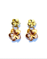 
              Gold plumeria earring
            