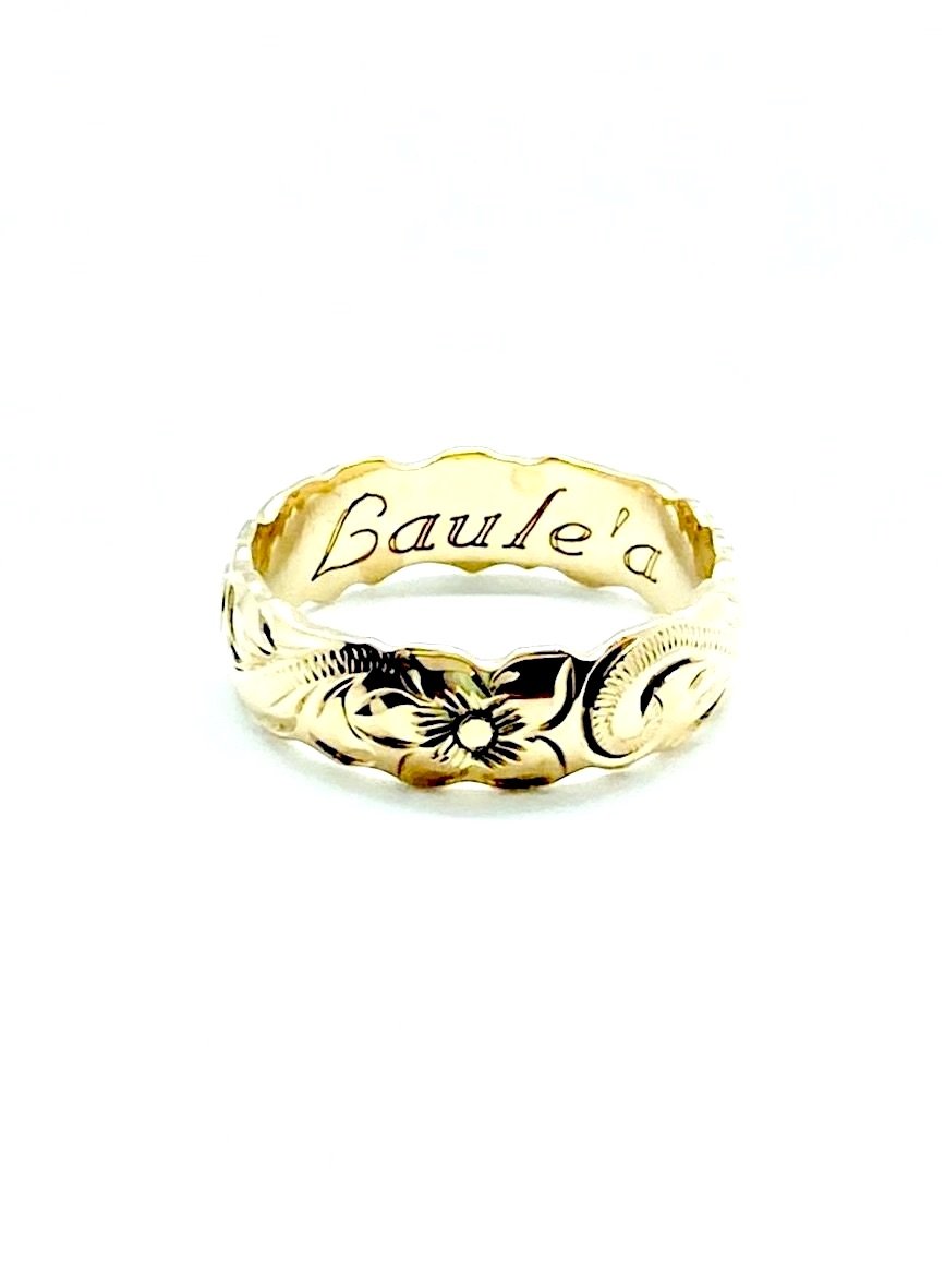 Gold 6mm cut out ring