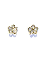 
              Gold plumeria earring
            