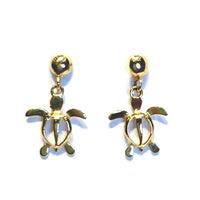 Gold honu shape earring