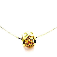 Gold plumeria pendant  with chain