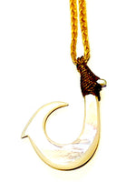 
              Yellow pearl shell fish hook necklace（Medium）
            