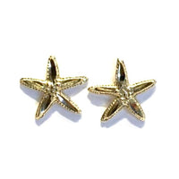 Gold starfish shape earring