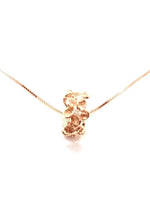 
              Gold plumeria cz pendant  with chain（Large ）
            