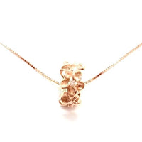 Gold plumeria cz pendant  with chain（Large ）