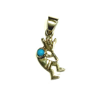 Gold turquoise pendant