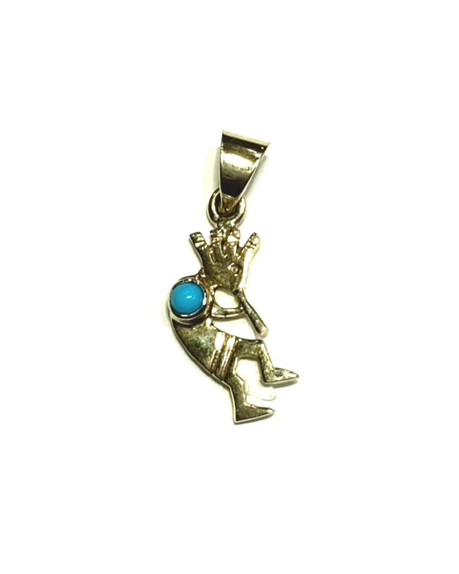 Gold turquoise pendant