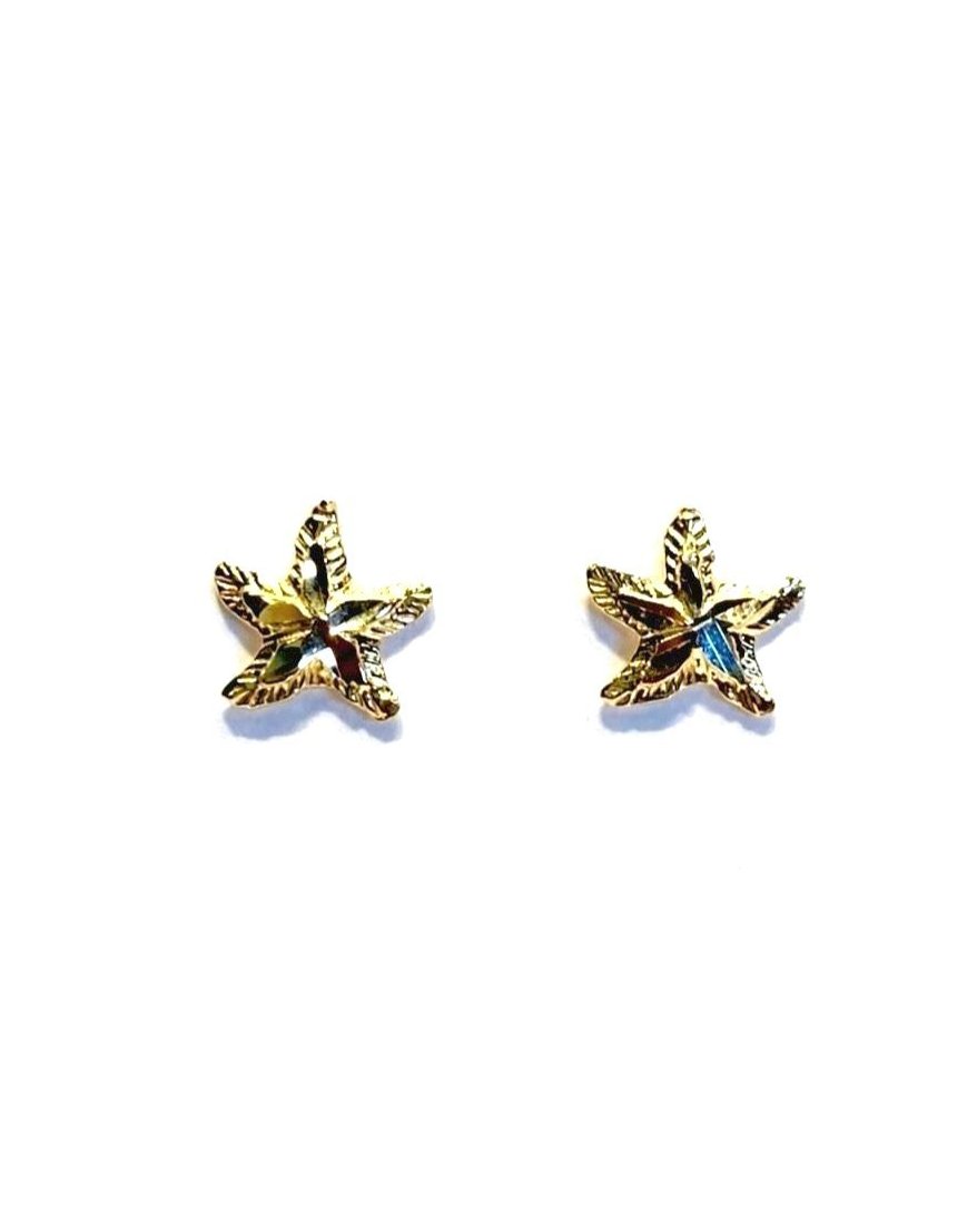 Gold star fish earring