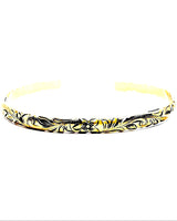 
              Gold 4mm cut out bangle
            