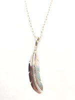 
              Silver feather pendant with chain 20 inch
            