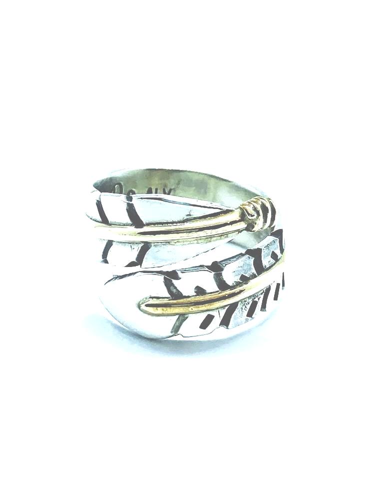 Silver feather  ring (Japan size 12、14）