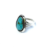 Silver turquoise ring (Japan size 15.5)