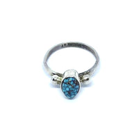 Silver turquoise ring  (Japan size 15）