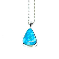 Silver turquoise pendant with chain
