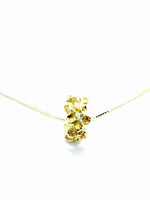 
              Gold plumeria cz pendant  with chain（Large ）
            