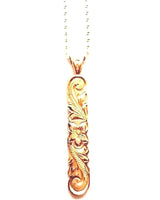 
              Gold cut out 6mm 1" 1/4" pendant with chain
            