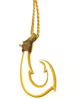 
              Yellow pearl shell fish hook necklace（Medium）
            