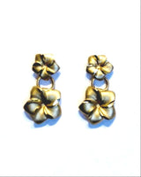 
              Gold plumeria earring
            