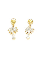 
              Gold Palm tree with diamond earring
            