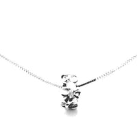 Gold plumeria cz pendant  with chain（small）