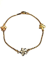 
              Gold plumeria bracelet 7inch
            