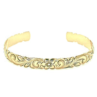 Gold 8mm cut out bangle